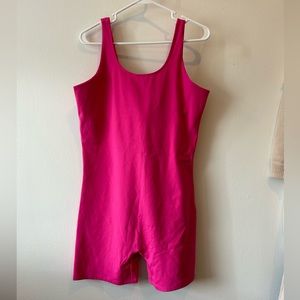 girlfriend collective unitard hot pink XXL